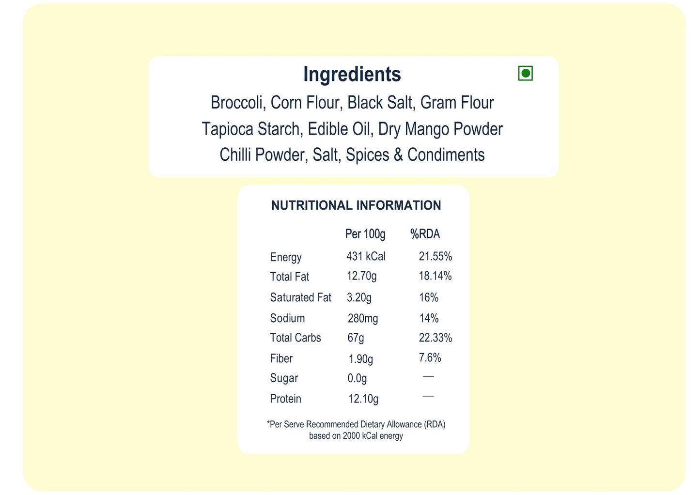 Broccoli Chips Rich Nutrients